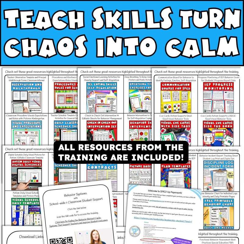 Classroom behavior management resources for special education teachers