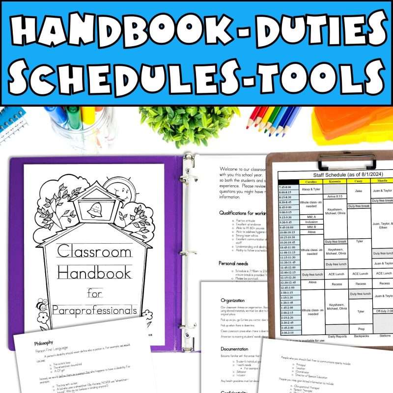 Educational assistant training resources for special education