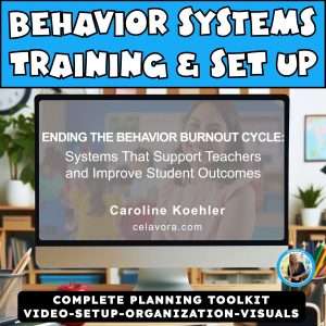 Teaching behavior systems and setup for special education
