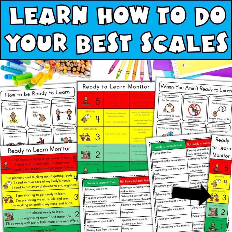 Visual guide to help students be ready to learn in the classroom