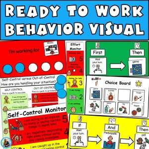 Classroom visuals for special education, behavior management charts