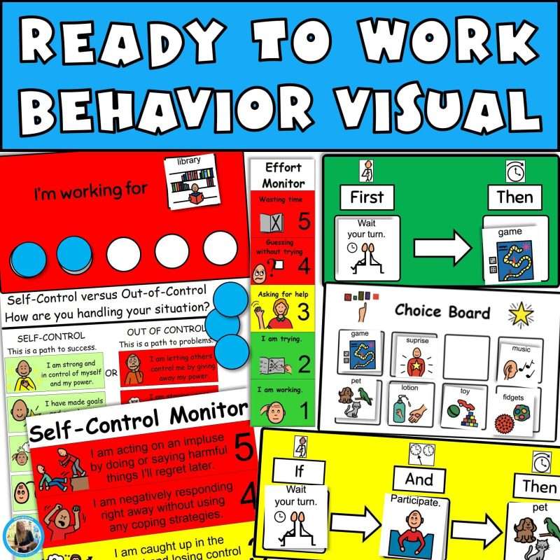 Classroom visuals for special education, behavior management charts