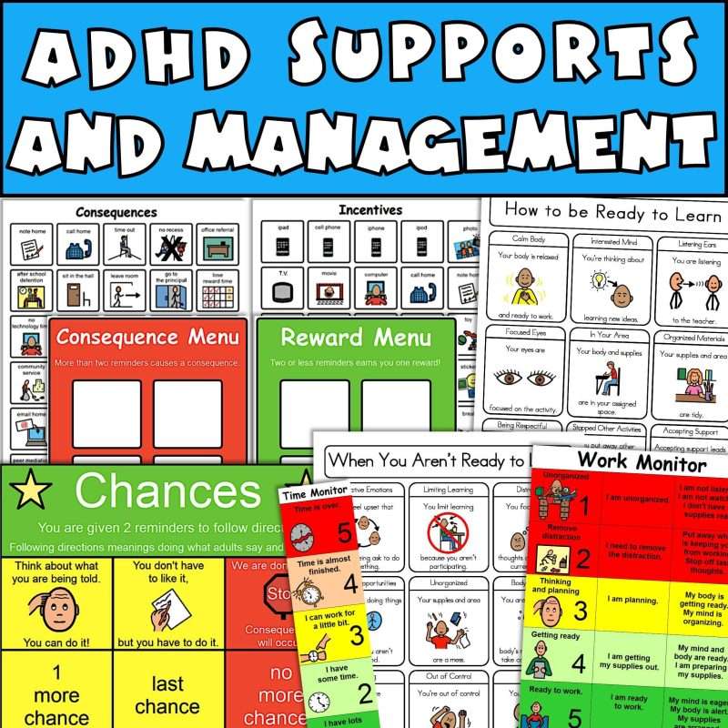 Classroom visuals supporting autism management