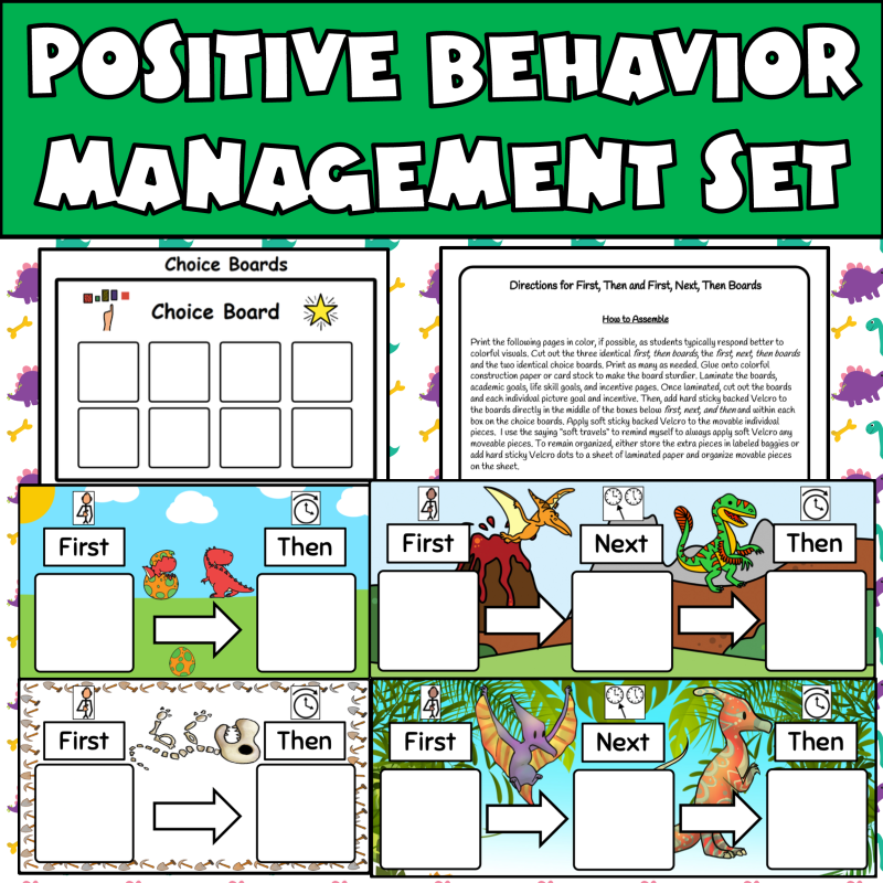Dinosaur Behavior Board - special education teaching resource