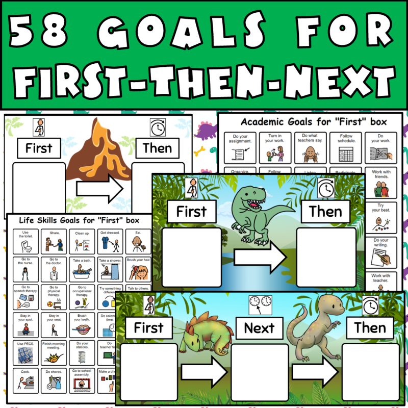 Dinosaur First Then Boards Dinosaur Behavior Management Charts Token Board Autism - Image 3
